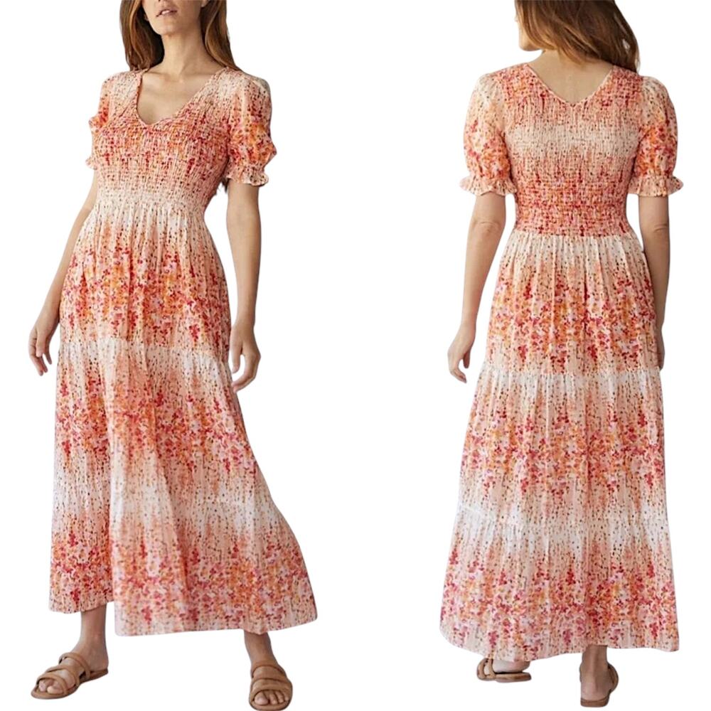 Christy Dawn, Women's 'The Brooklyn' Maxi Dress, Sunset Gladiola, Orange X-Small - Picture 1 of 12
